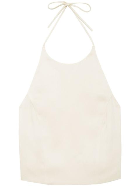 ANINE BING Leslie silk halterneck top