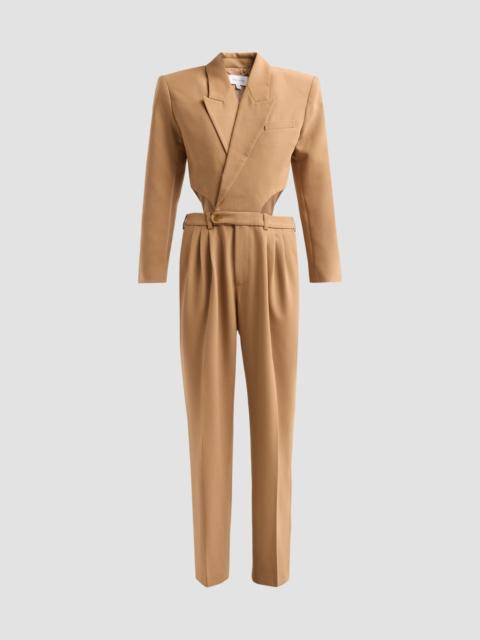 RONNY KOBO Women's Scyla Cut-Out Blazer Jumpsuit - Camel