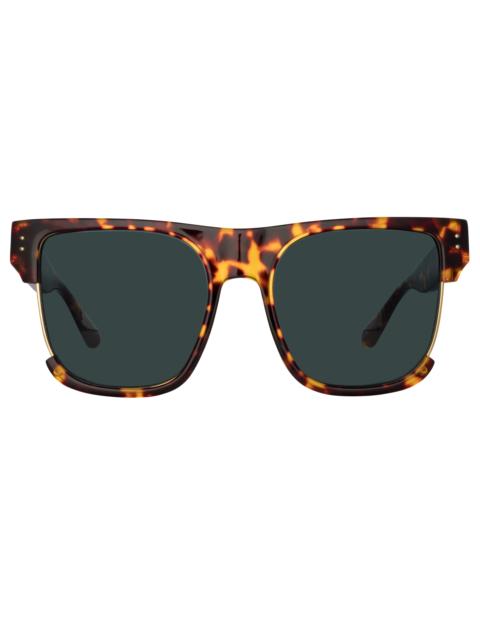 LINDA FARROW MEN'S LOMAS D-FRAME SUNGLASSES IN TORTOISESHELL