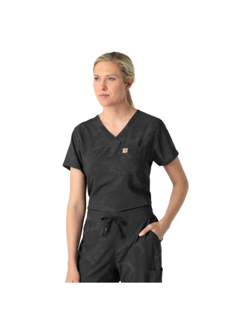 Carhartt Women's Tuck-In Print Scrub Top