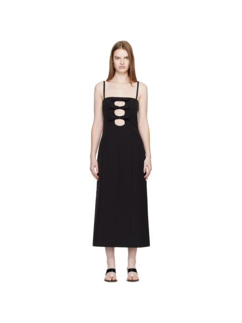 SANDY LIANG Black Sen Midi Dress
