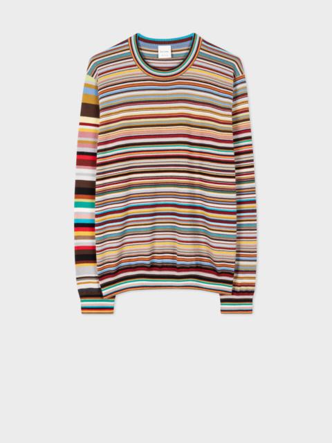 Paul Smith 'Signature Stripe' Contrast Wool Sweater
