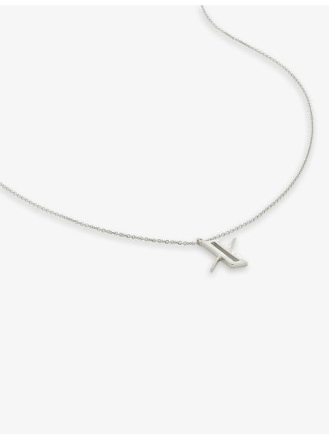 MONICA VINADER X letter-charm sterling-silver pendant necklace