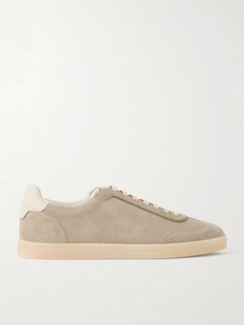 Brunello Cucinelli Coda di Rondine Suede Sneakers Army green