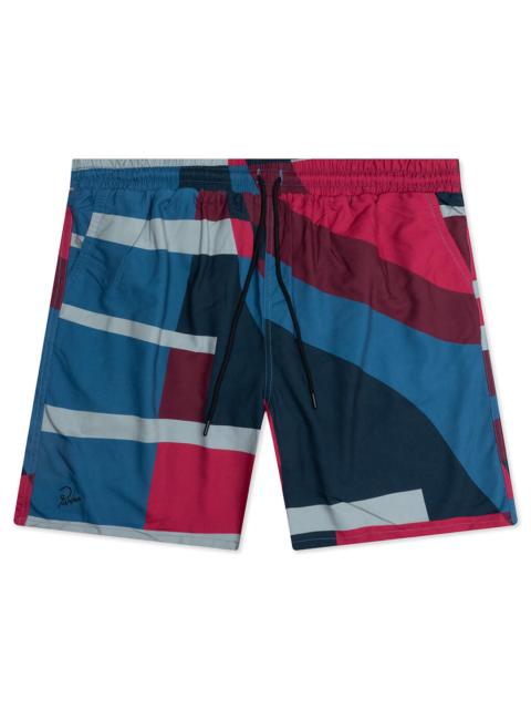 by Parra VERTICAL FOREST SWIM SHORTS - BLUE