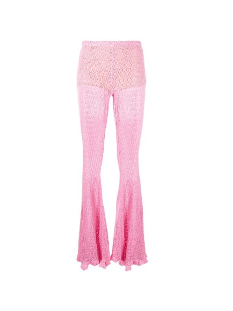 Blumarine knitted flared trousers