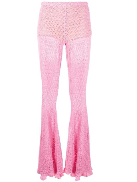 Blumarine knitted flared trousers