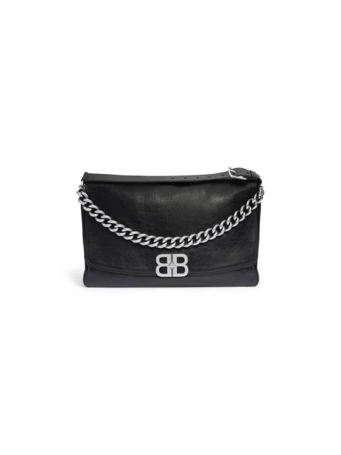 BALENCIAGA Women's Bb Soft Large Flap Bag in Black