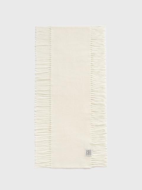 TOTEME Cashmere tassel scarf off-white
