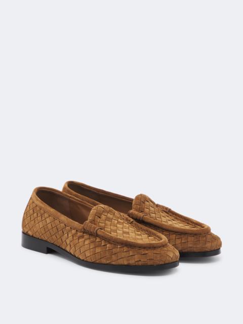 Bottega Veneta Silenzio Intrecciato suede loafers