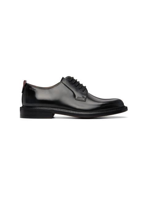 HUGO Black Leather Derbys
