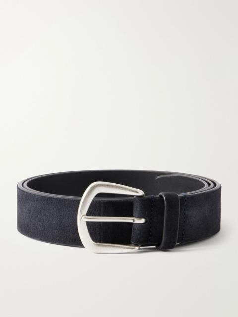 OFFICINE CREATIVE 3.5cm Suede Belt Navy