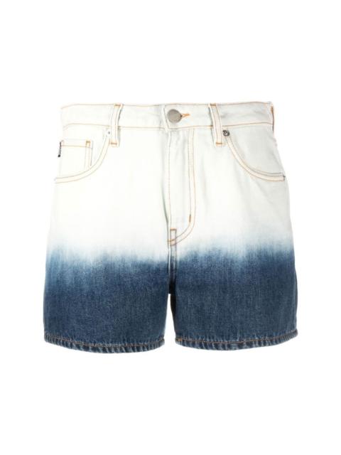 ombré-effect denim shorts