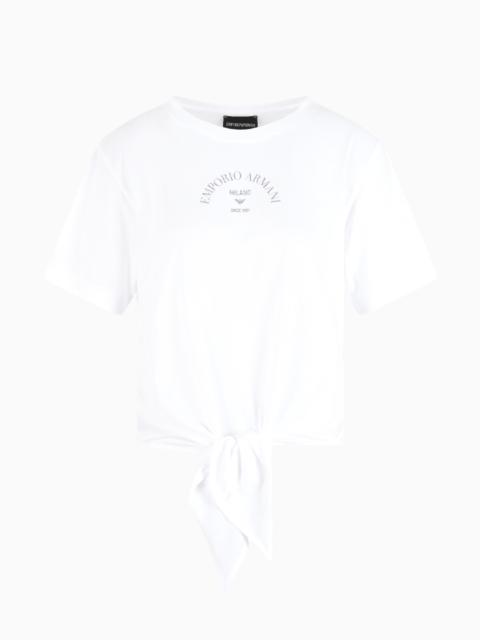 EMPORIO ARMANI LIGHTWEIGHT JERSEY T-SHIRT WITH KNOT