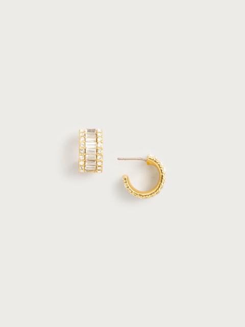 J.CREW Baguette cubic zirconia hoop earrings