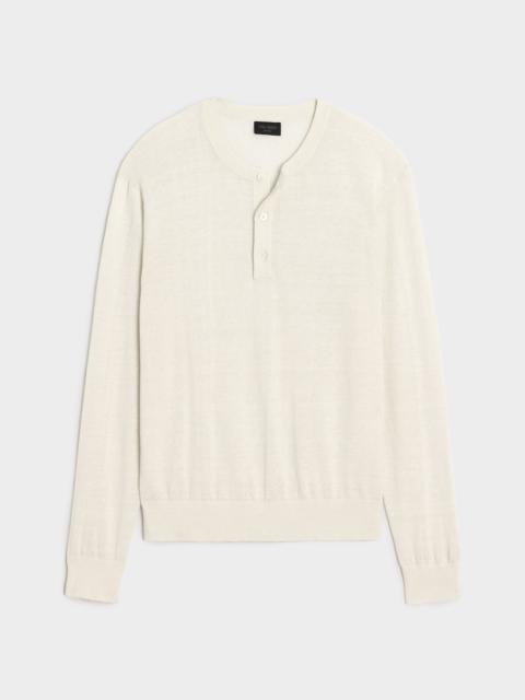 TODD SNYDER Linen-Cotton Henley Sweater