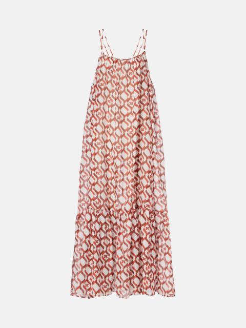 Max Mara Alisso printed cotton and silk midi dress