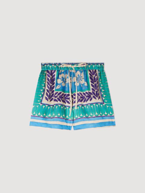 Sandro FLORAL PRINT SHORTS