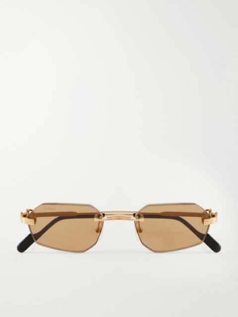 Cartier Rounded-frame Metal Sunglasses