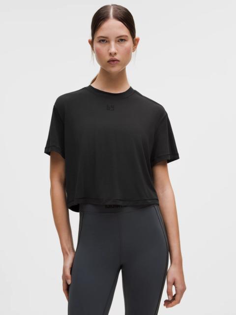 lululemon Jersey Training Cropped Short-Sleeve Shirt *Flocked