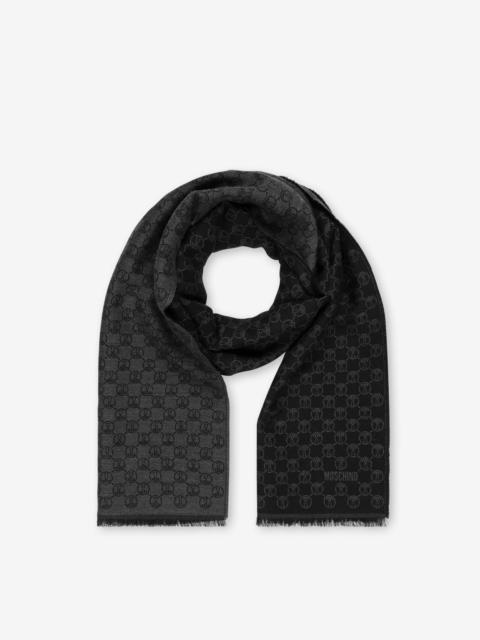 Moschino SCARF WITH ALL-OVER DOUBLE QUESTION MARK DETAIL