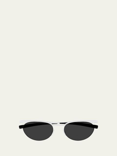 SAINT LAURENT 54mm Metal Aviator Sunglasses