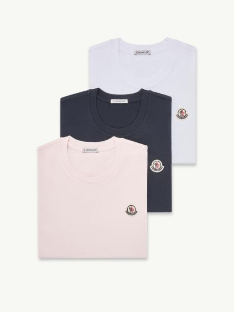 Moncler Logo Patch Cotton T-Shirt (Pack of Three)