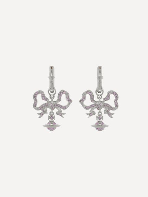 Vivienne Westwood Platinum-Tone Florindella Huggie Drop Earrings