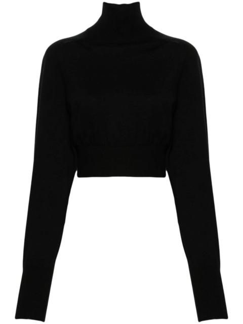 roll-neck wool jumper