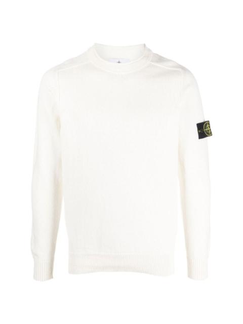 logo-patch crew neck sweatshirt