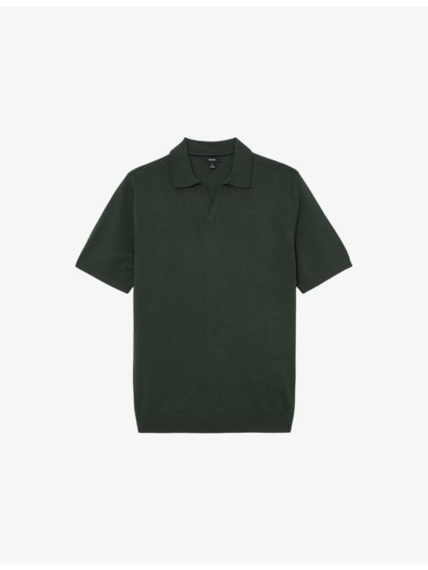 REISS Duchie Short-Sleeved Wool Polo Shirt