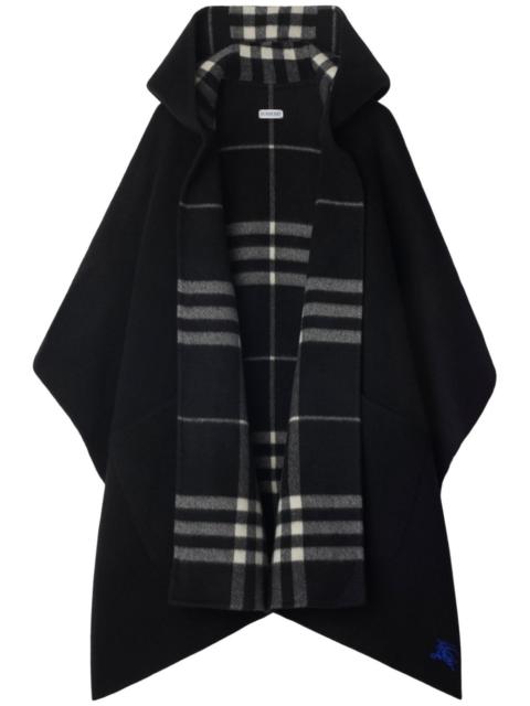 Burberry reversible check cashmere cape