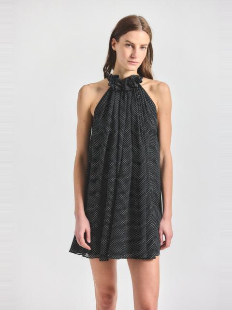 DEREK LAM 10 CROSBY SADIE TRAPEZE MINI DRESS - BLACK/MARSHMALLOW