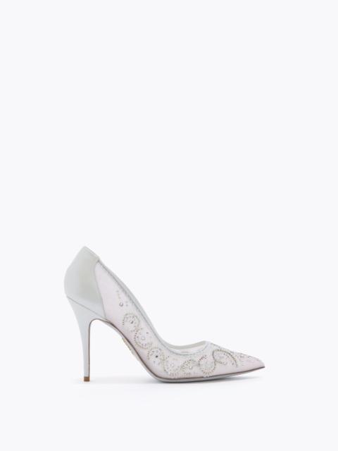 RENE CAOVILLA JAHANARA WHITE PUMP 100