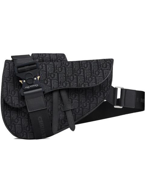 Dior Dior Saddle Bag Oblique Jacquard Black