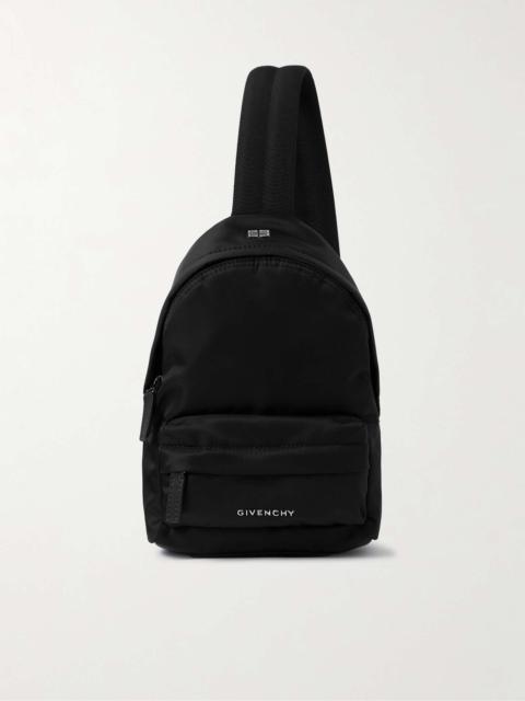 Essential U Small Leather-Trimmed Shell Backpack