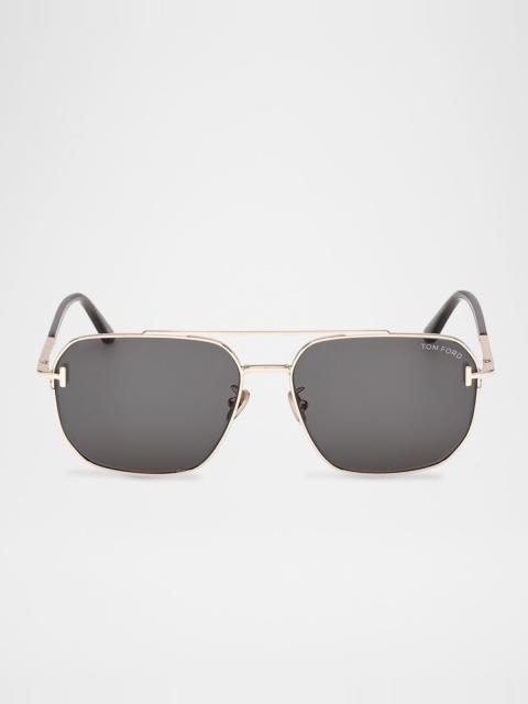 TOM FORD Men's FT1249-KM Metal Square Sunglasses