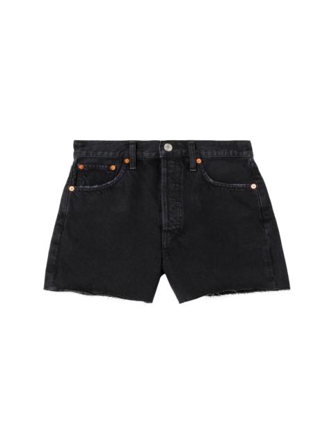 RE/DONE mid-rise washed-denim shorts