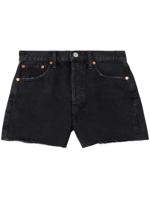 RE/DONE mid-rise washed-denim shorts