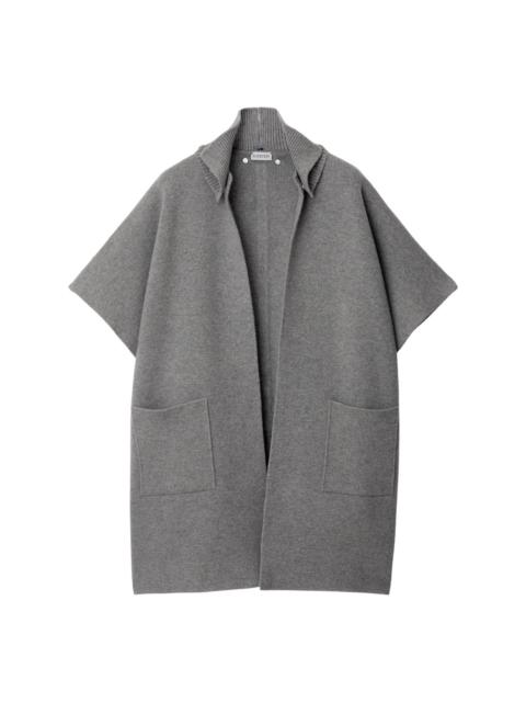short-sleeve cashmere cape