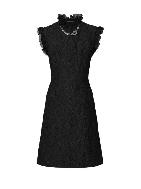 Louis Vuitton Fin Flounce Jacquard Dress