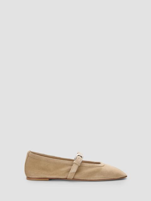 Stuart Weitzman Women's Sai Suede Ballet Flats - Seamoss