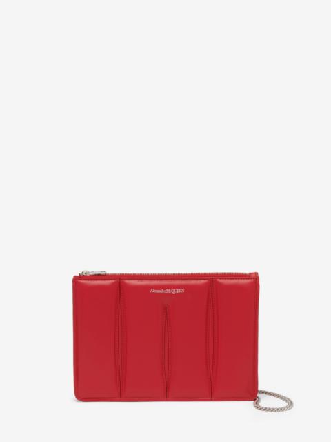 Alexander McQueen Women's The Slash Zip Pouch in Welsh Red