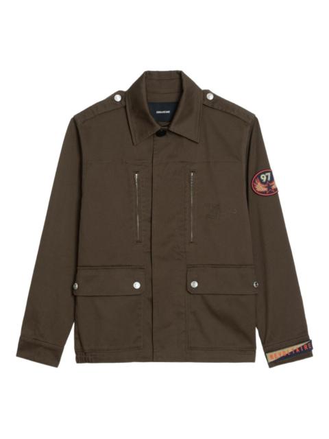 Zadig & Voltaire zip patch cotton jacket