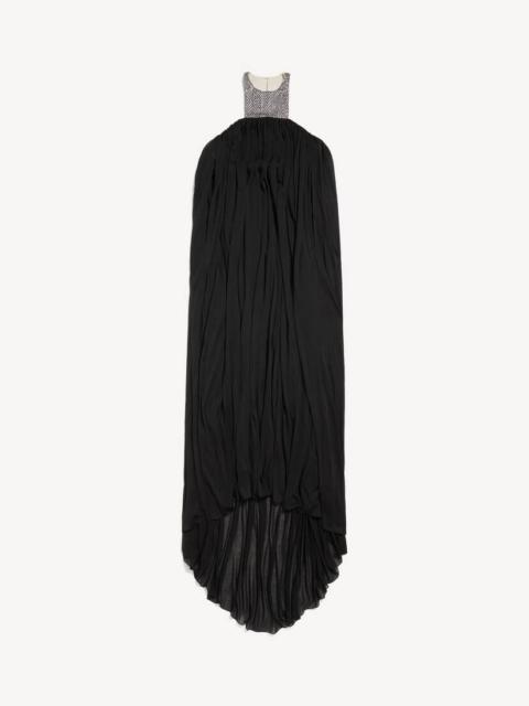 BALENCIAGA Women's Embroidered Maxi Dress in Black