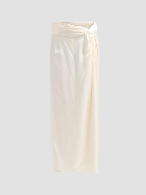 RÓHE Women's Sarong Satin Maxi Skirt - Ivory