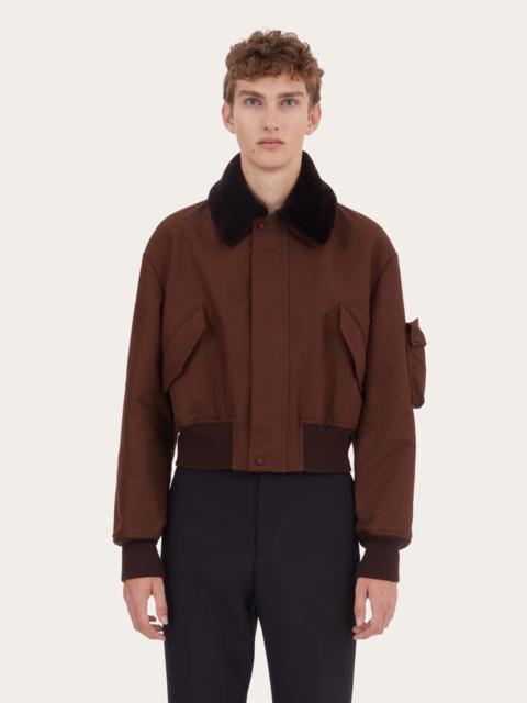 FERRAGAMO BLOUSON WITH SHEARLING NECK