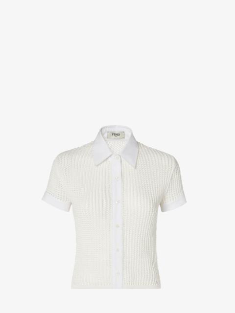 FENDI Shirt White cotton mesh shirt