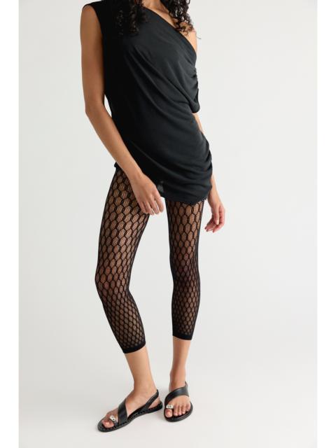 FREE PEOPLE Laura Net Lace Capri Tights