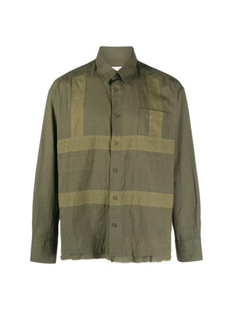 Craig Green geometric-panelled cotton shirt